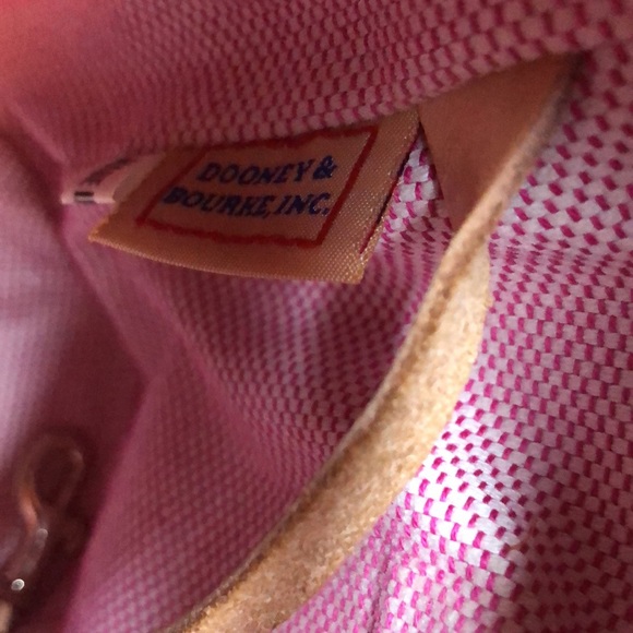 Dooney & Bourke Pink Mini Monogram Purse Y2K Vintage Canvas & Leather - Picture 14 of 16